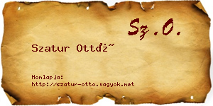Szatur Ottó névjegykártya